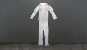 Hand-carved sculpture from I Know Everything About You and We Haven't Met by James Gilbert exploring identity, anonymity, and contemporary social behavior.