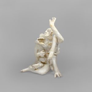We Don’t Know the Effect of What We Do, a 2025 hand-carved wood sculpture by James Gilbert