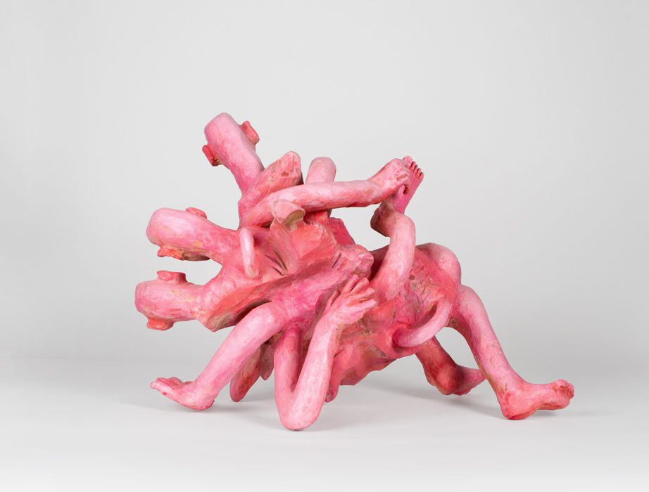 James Gilbert wood sculptor pink A Gentle Sort of Restlessness back